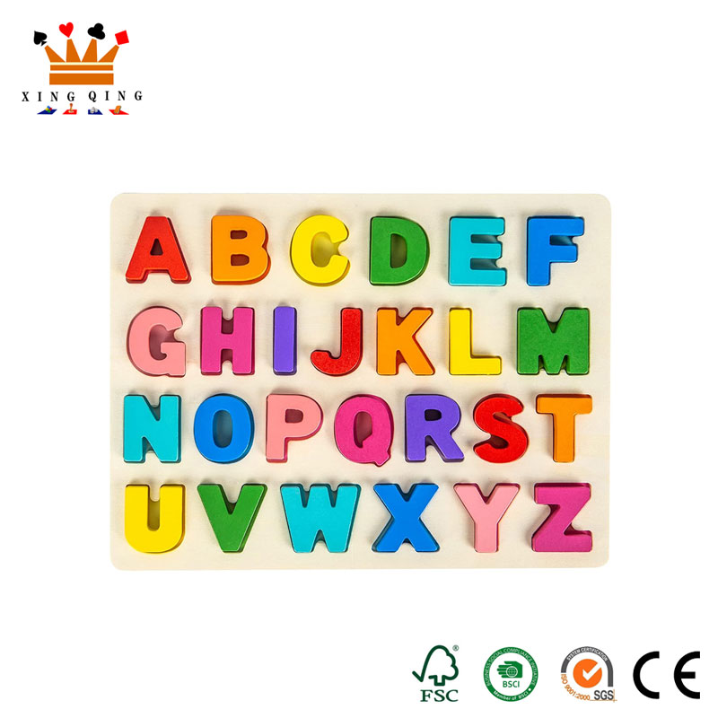 Teka-teki Alphabet Mainan Kayu Pendidikan